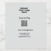 QRロシンプルゴWebサイトemaを追加するミニマルための支払いスキャン ワインラベル (シングルラベル)