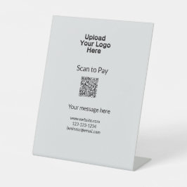 QRロシンプルゴWebサイトemaを追加するミニマルための支払いスキャン 台座サイン