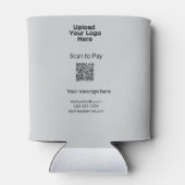 QRロシンプルゴWebサイトemaを追加するミニマルための支払いスキャン 缶クーラー (裏面)