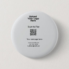 QRロシンプルゴWebサイトemaを追加するミニマルための支払いスキャン 缶バッジ
