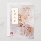 *~ QRロマンスAR26フラワーRSVPヴィンテージウェディング 招待状 (正面)