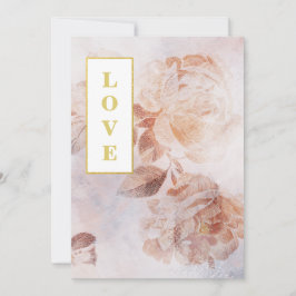 *~ QRロマンスAR26フラワーRSVPヴィンテージウェディング 招待状