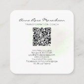 *~* QRロータスリカラフルー抽象芸術トンボ スクエア名刺 (裏面)