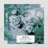 *～* QRヴィンテージ牡丹フローラRSVP AR23結婚 招待状 (正面/裏面)