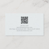 QR付きエレガント水彩図解フローラ 名刺 (裏面)
