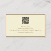 QR付きヒマワリーユーカリフローラ植物学 名刺 (裏面)