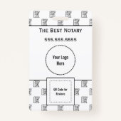 QR付き公証人パブリックIDバッジ バッジ (裏面)