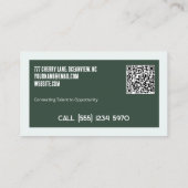 QR付き採用ビジネスカスタムカード 名刺 (裏面)