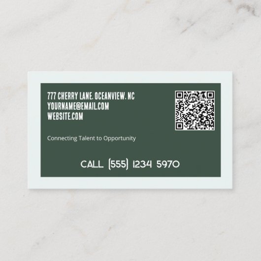 QR付き採用ビジネスカスタムカード 名刺 (裏面)