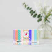 QR付スタイリッシュき名刺 – デコページ 名刺 (スタンド正面)