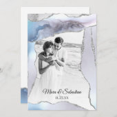 *～* QR写真RSVP AR13 AGATE    ParlWedingイン 招待状 (正面/裏面)