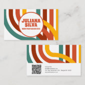 QR名刺が並ぶ70のGroovy要素 名刺 (正面/裏面)