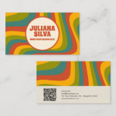 QR名刺を使用した70のGroovy 名刺 (正面/裏面)