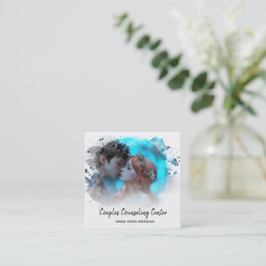 *~* QR天使と夫婦相談AP55 スクエア名刺 (スタンド正面)