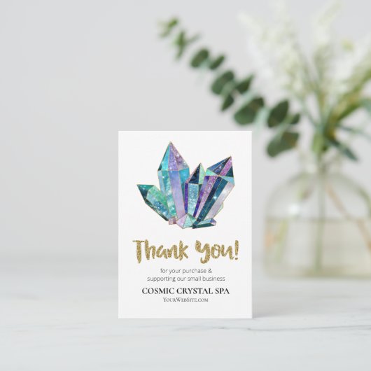 *～* QR宇宙結晶ロゴAP8レビューありがとう エンクロージャーカード (スタンド正面)