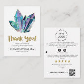 *~* QR宇宙結晶ロゴAP8レビューありがとう エンクロージャーカード (正面/裏面)