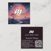 *~* QR山ストリーム横向モダンきSun AP93 スクエア名刺 (正面/裏面)