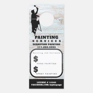 *~* QR引用文見積ホーム絵を描の外観 ドアノブサイン