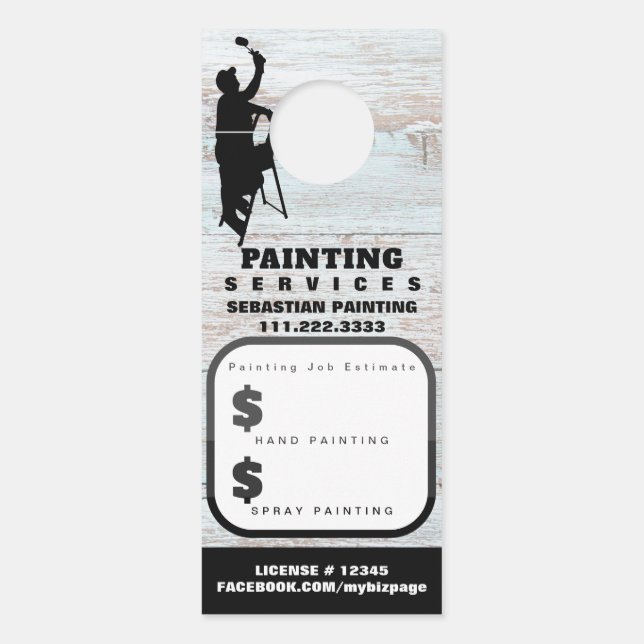 *~* QR引用文見積ホーム絵を描の外観 ドアノブサイン (正面)