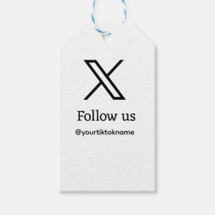 QR後を追を追加するTwitter Xユーザー名ソーシャルメディア ギフトタグ