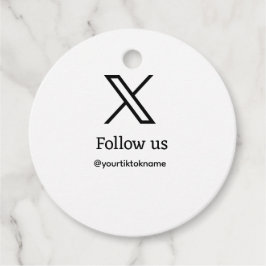 QR後を追を追加するTwitter Xユーザー名ソーシャルメディア フェイバータグ