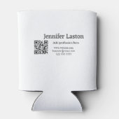 QR後を追を追加するTwitter Xユーザー名ソーシャルメディア 缶クーラー (裏面)