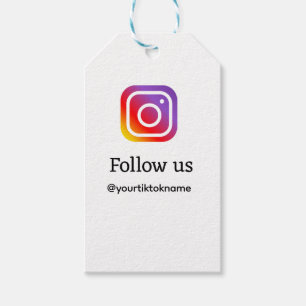 QR後を追を追加Instagramユーザー名ソーシャルメディア ギフトタグ