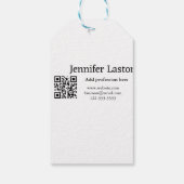 QR後を追を追加Instagramユーザー名ソーシャルメディア ギフトタグ (裏面)