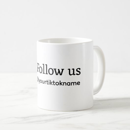 QR後を追を追加Instagramユーザー名ソーシャルメディア コーヒーマグカップ (正面右)