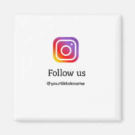 QR後を追を追加Instagramユーザー名ソーシャルメディア マグネット