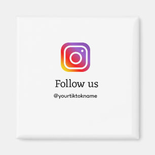 QR後を追を追加Instagramユーザー名ソーシャルメディア マグネット