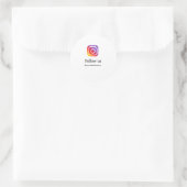 QR後を追を追加Instagramユーザー名ソーシャルメディア ラウンドシール (バッグ)
