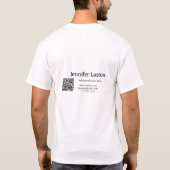 QR後を追を追加Instagramユーザー名ソーシャルメディア Tシャツ (裏面)
