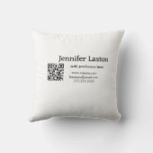 QR後を追文字の追加 クッション (裏面)