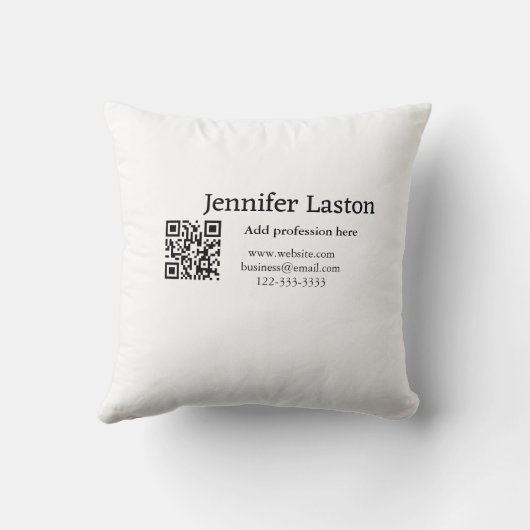 QR後を追文字の追加 クッション (裏面)