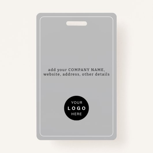 QR従業員の会社モダンのIDカード バッジ (裏面)