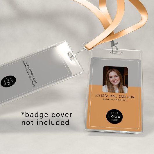 QR従業員の会社モダンのIDカード バッジ