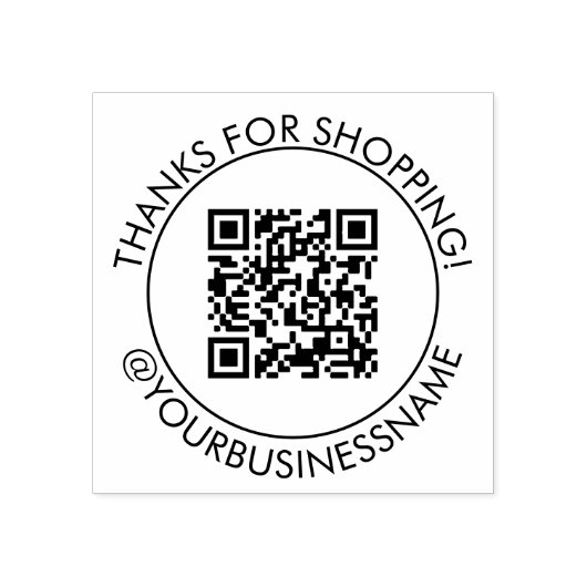 QR感謝していコードをショッピングする ラバースタンプ (インプリント)