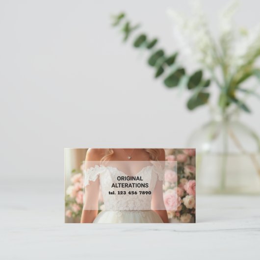 QR手差しドレスの作成と変更 名刺 (スタンド正面)