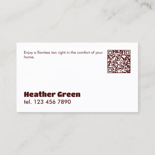 QR携帯カスタムスプレーなめし 名刺 (裏面)