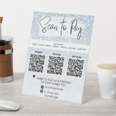 *~* QR支払いテーブルテントテーブル上ペデスタル標識 台座サイン (インサイチュ)