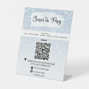 *~* QR支払卓上テーブルテント台座標識 台座サイン