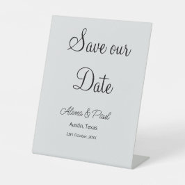 QR日救付け加え写真の日付白黒 台座サイン