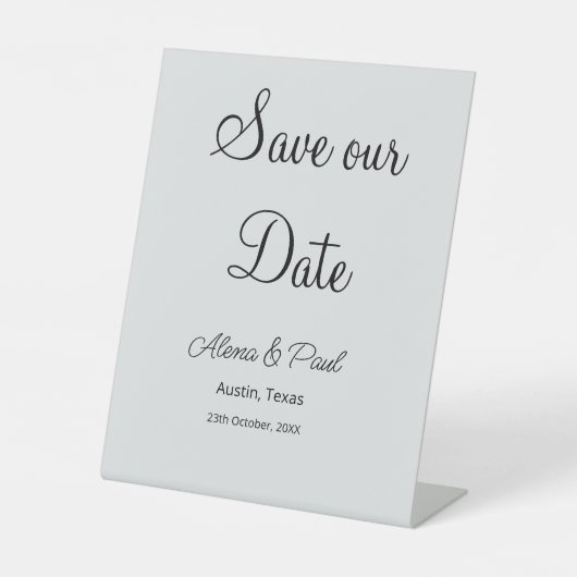 QR日救付け加え写真の日付白黒 台座サイン (正面)