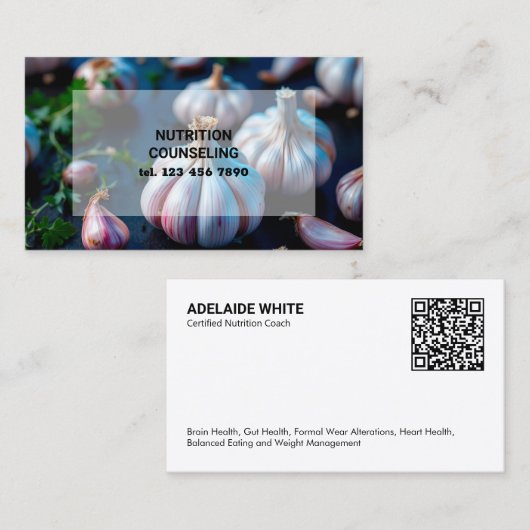 QR栄養士栄養士 名刺 (正面/裏面)