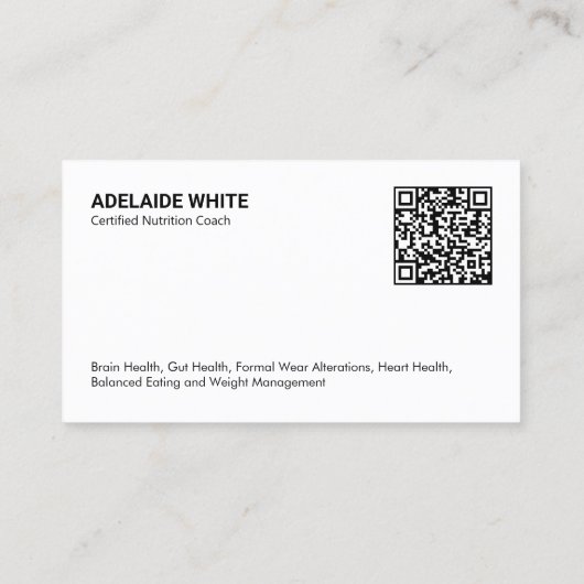 QR栄養士栄養士 名刺 (裏面)