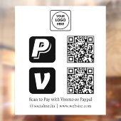 QR決済 | Venmo & PayPal ビジネス ディスプレイ ウィンドウサイン (シート2)