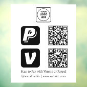 QR決済 | Venmo & PayPal ビジネス ディスプレイ ウィンドウサイン (シート3)