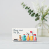 QR清掃サービス清掃 名刺 (スタンド正面)