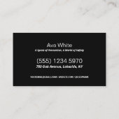 QR火災安全 名刺 (裏面)